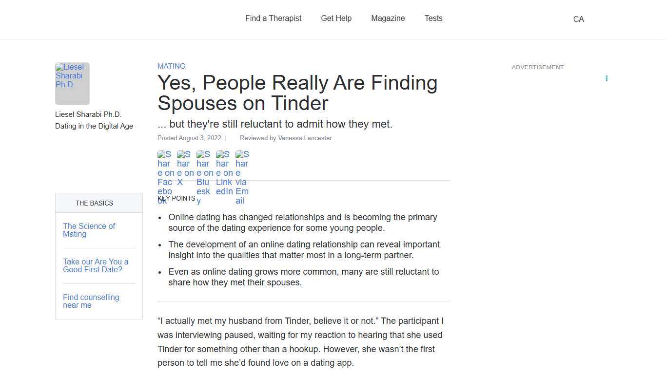 Yes, People Really Are Finding Spouses on Tinder Psychology Today Canada